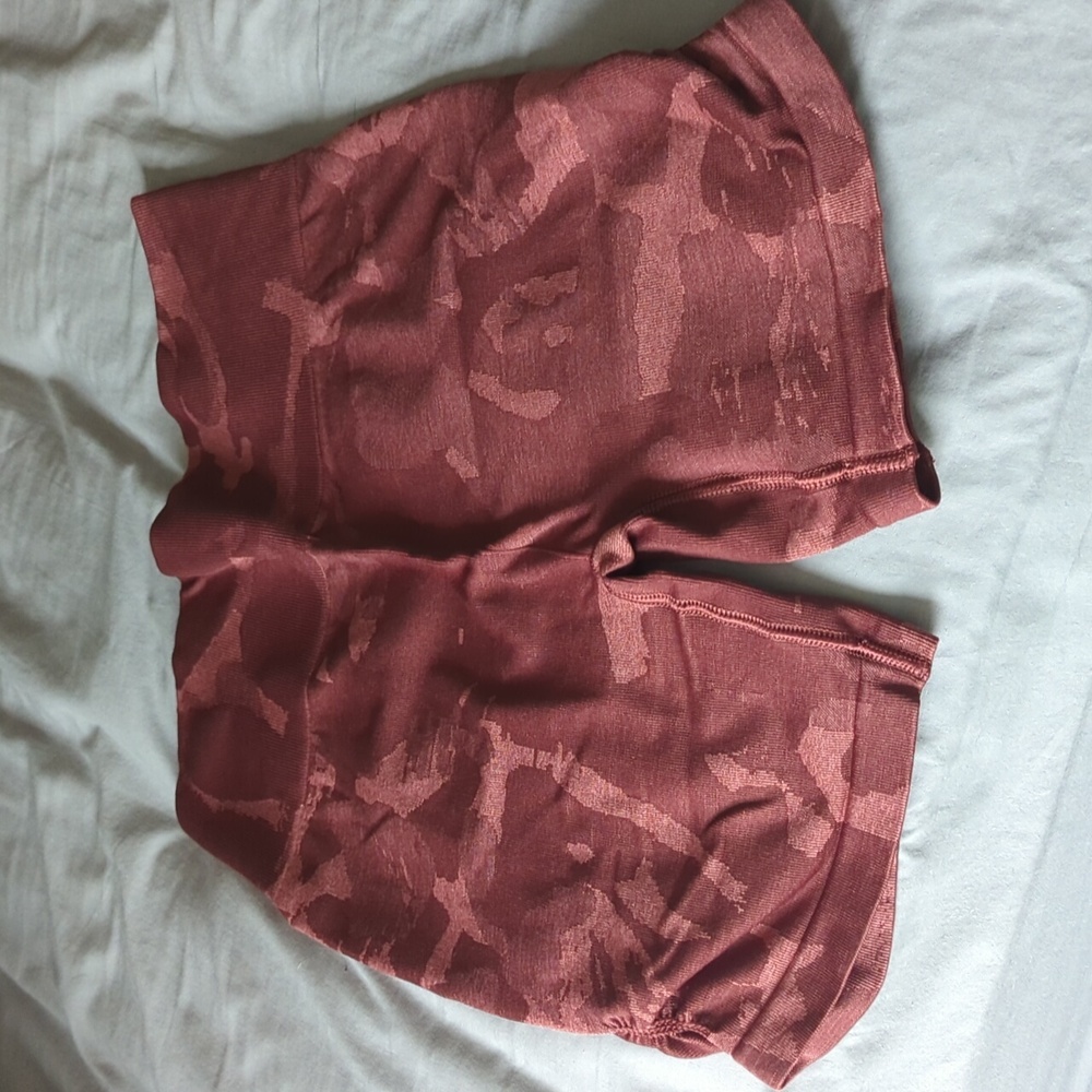 Gymshark Maroon Camo Shorts - Picture 7 of 7